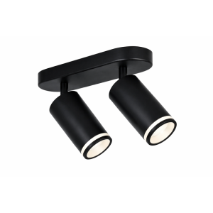 2-Way Adjustable Ceiling Spotlight – Black