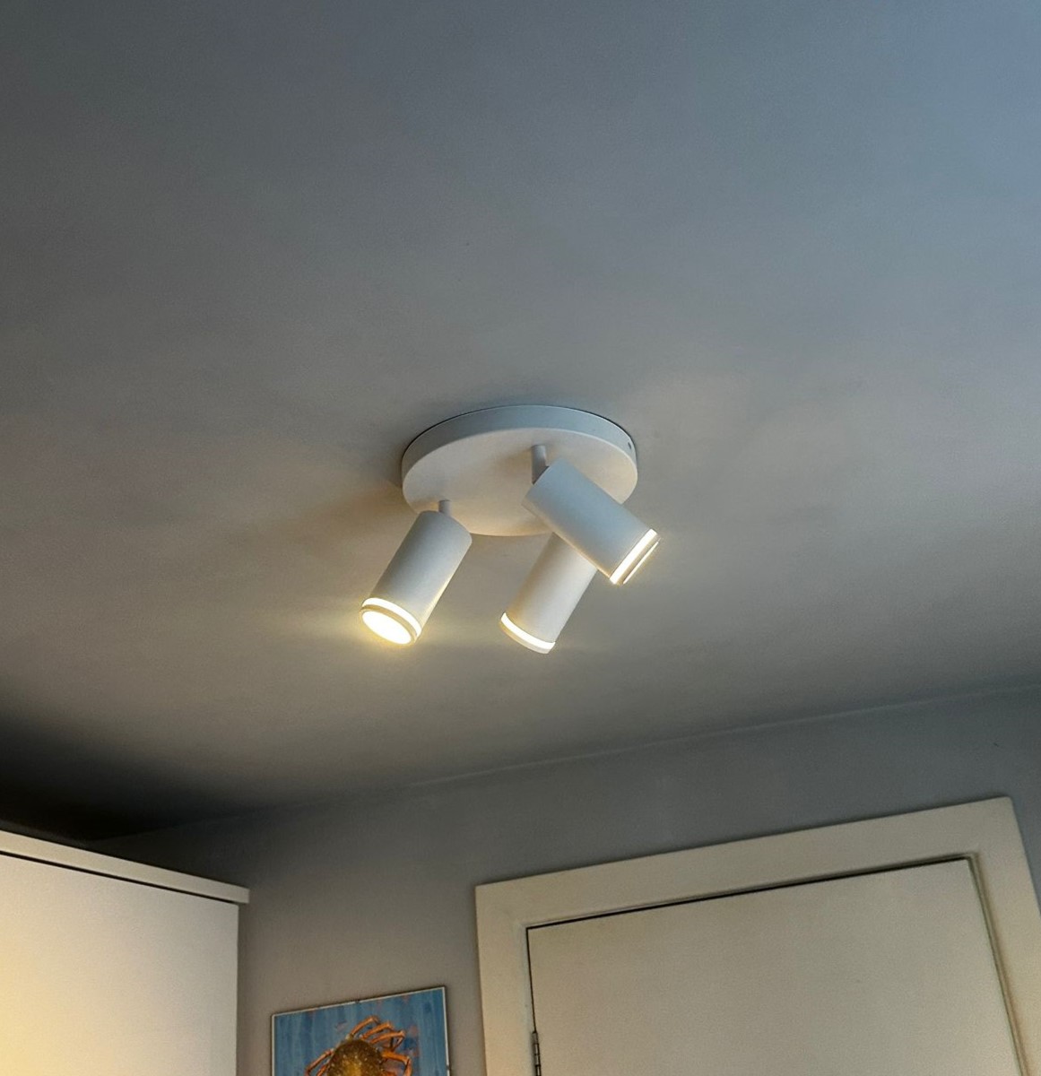 3-Way Adjustable Ceiling Spotlight – White - Image 2