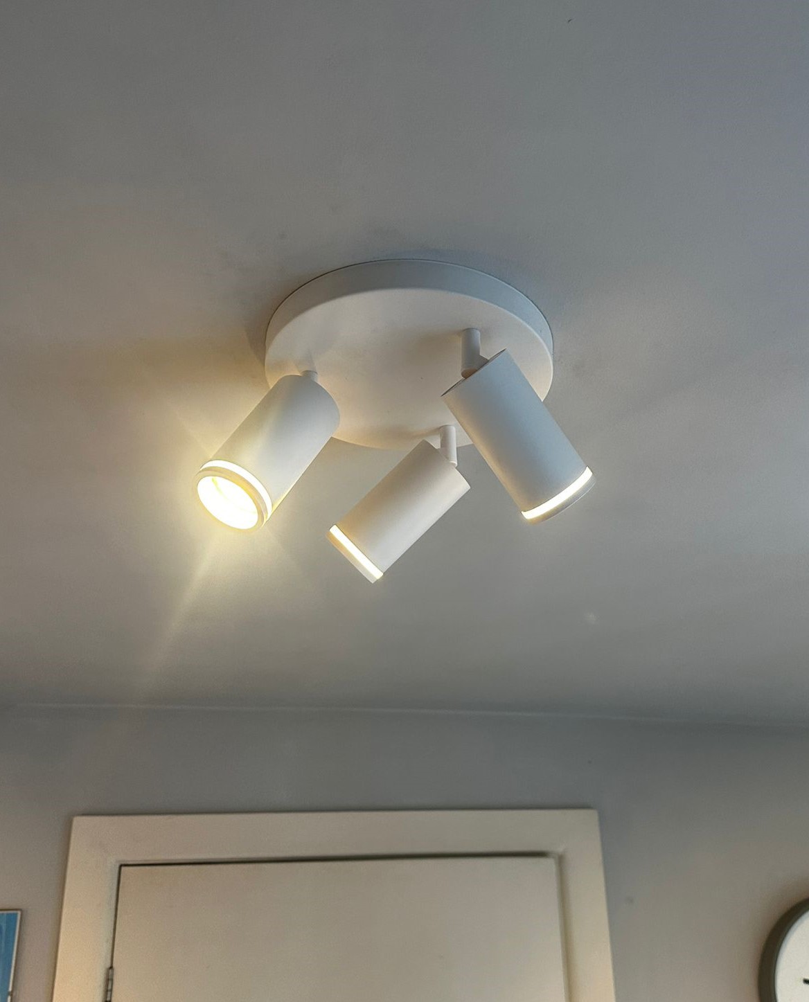 3-Way Adjustable Ceiling Spotlight – White - Image 3