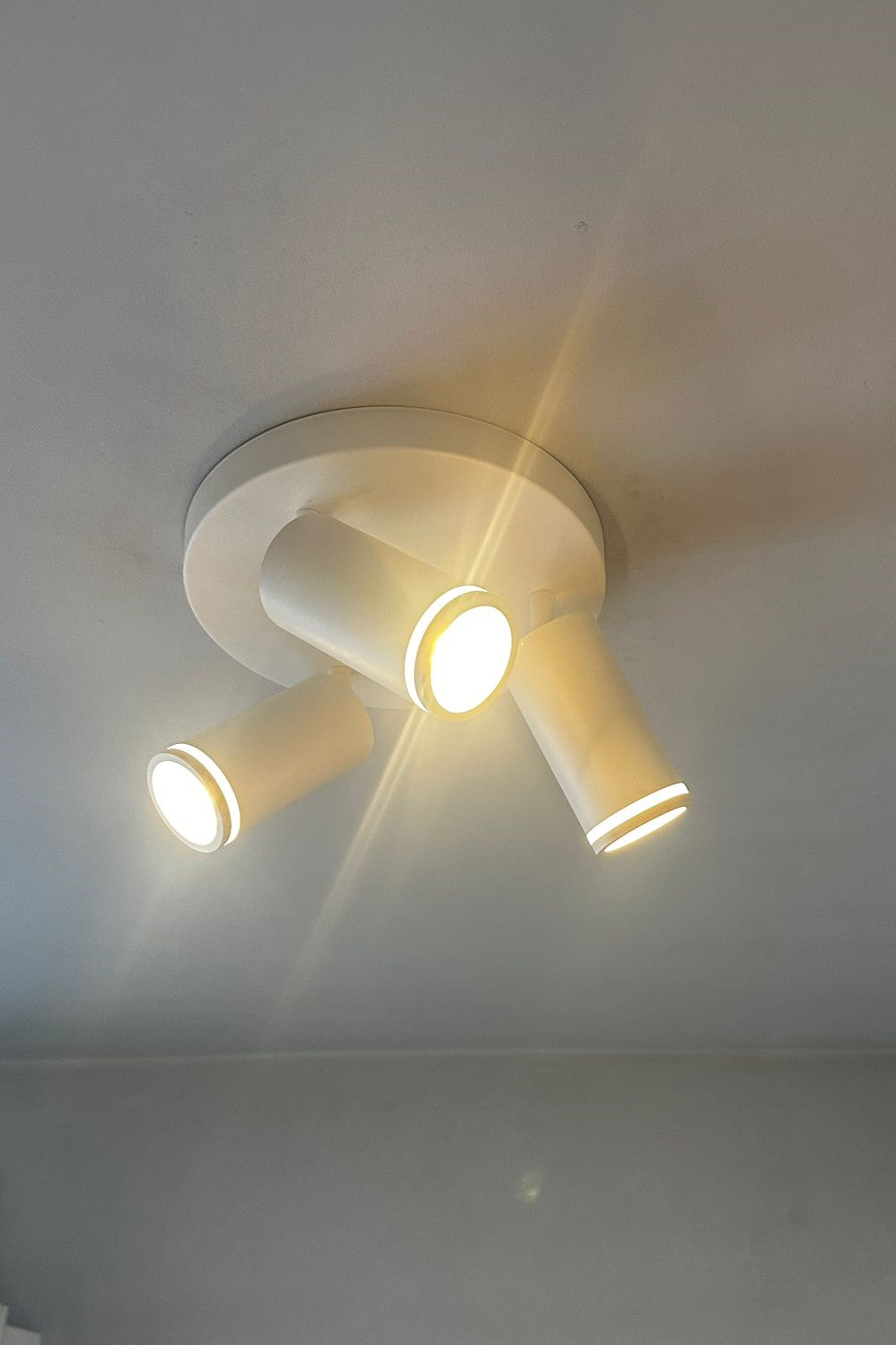 3-Way Adjustable Ceiling Spotlight – White - Image 4