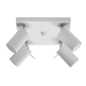 Ring 4 Ceiling Light- Black/White & Chrome