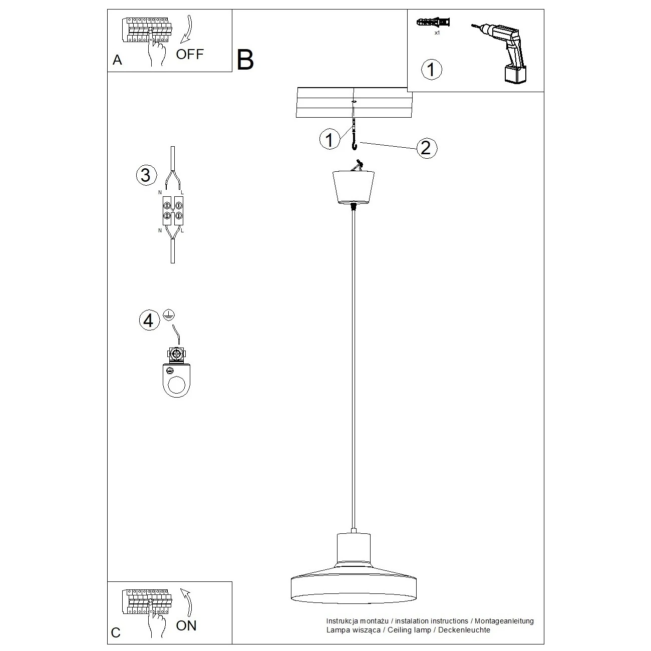 BILO Pendant lamp- Various Colours - Image 12