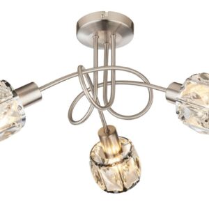 KRIS-Faceted Crystal Diffuser-Ceiling 3-Light