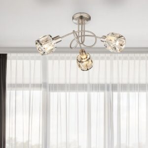 KRIS-Faceted Crystal Diffuser-Ceiling 3-Light