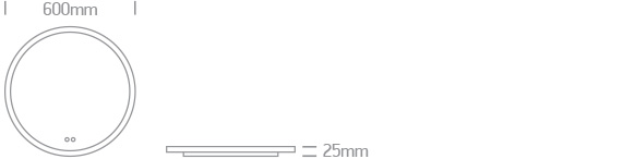 20W Round CCT V Defog Bathroom Mirror - Image 3