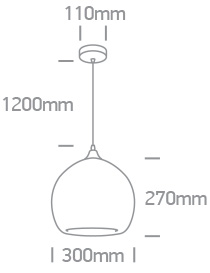 Smoked Glass Globe Pendant Light