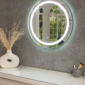 IP44 Bathroom Mirror with Touch Control LED Strip Light and Demister Pad