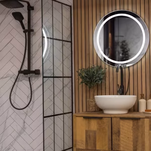 IP44 Bathroom Mirror with Touch Control LED Strip Light and Demister Pad