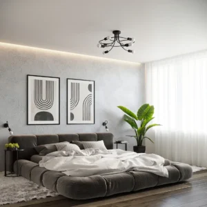 LEVAR 8 Chandelier – Black
