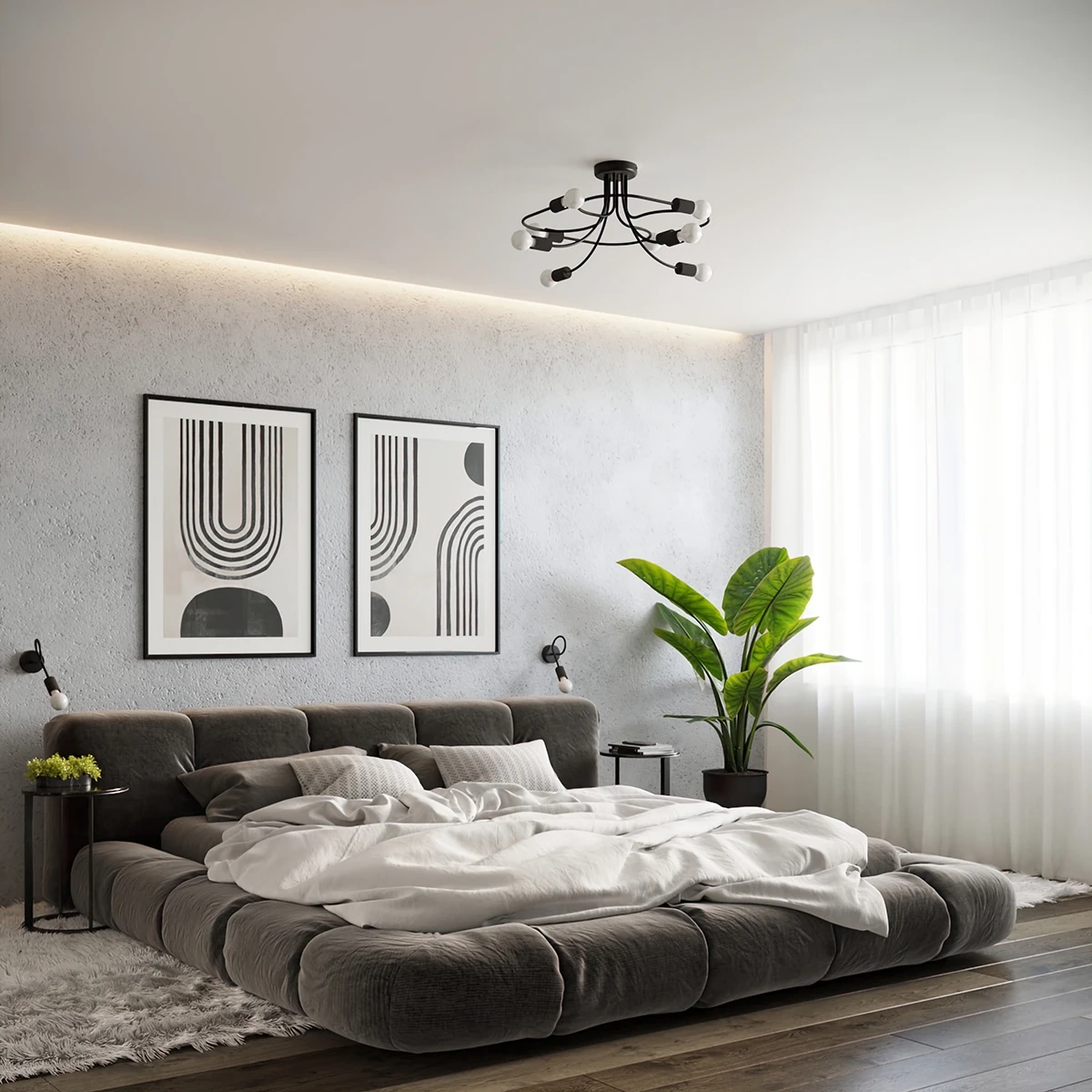 LEVAR 8 Chandelier – Black - Image 2