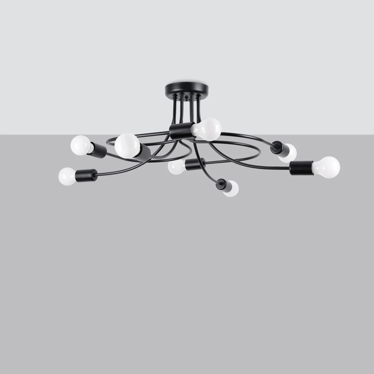 LEVAR 8 Chandelier – Black - Image 3