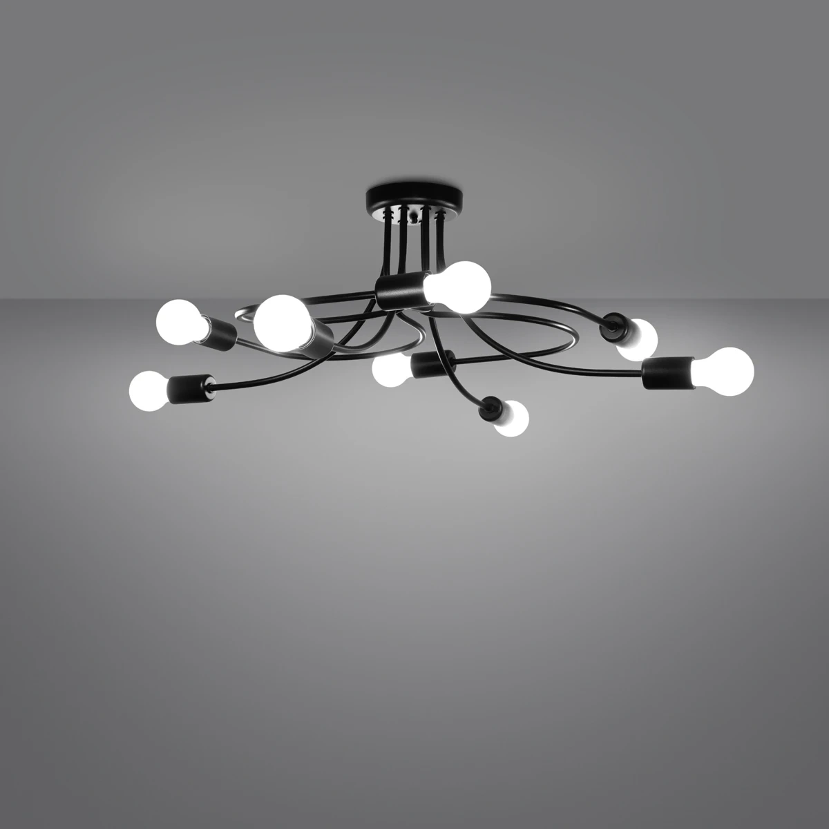 LEVAR 8 Chandelier – Black - Image 4