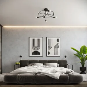 LEVAR 8 Chandelier – Black