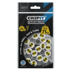 GRIPIT Yellow 15mm Plasterboard Fixing- 25 Pack